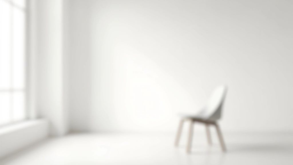 Minimalist interior space with single chair and large empty wall demonstrating the power of negative space