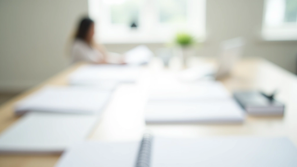 Minimalist workspace showing typography study materials and design notes with clean, organized layout exemplifying minimalist principles