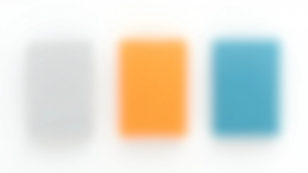 Three color palette variations showing grayscale base with different accent colors: blue, orange, teal